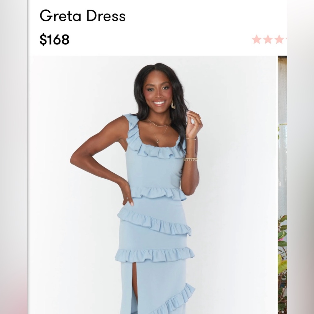 Show Me Your MuMu Greta Steel Blue Maxi Dress